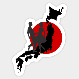 Japan Dancers Sticker